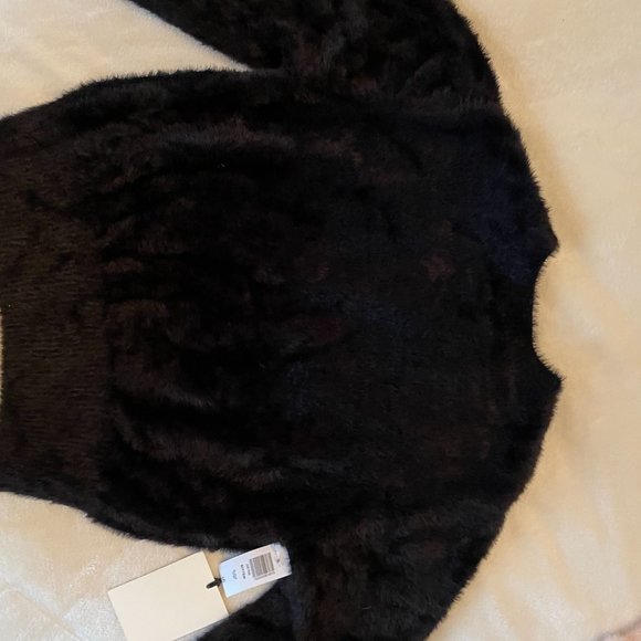 Sunday Best Aritiza Kitten Sweater Knit Black NWT cozy sweatshirt top blouse - Picture 6 of 8